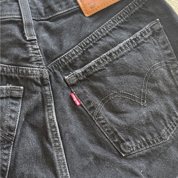 Levi's Women's Black Jean Shorts - 501 - Picture 2 of 3